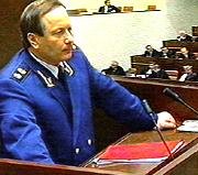 Юрий Скуратов выступает на Совете Федерации